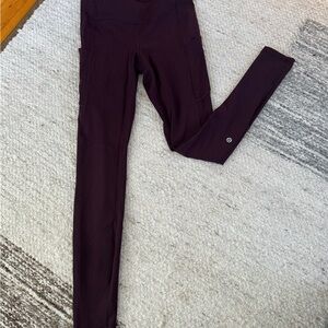 Lululemon Athletica Maroon Leggings